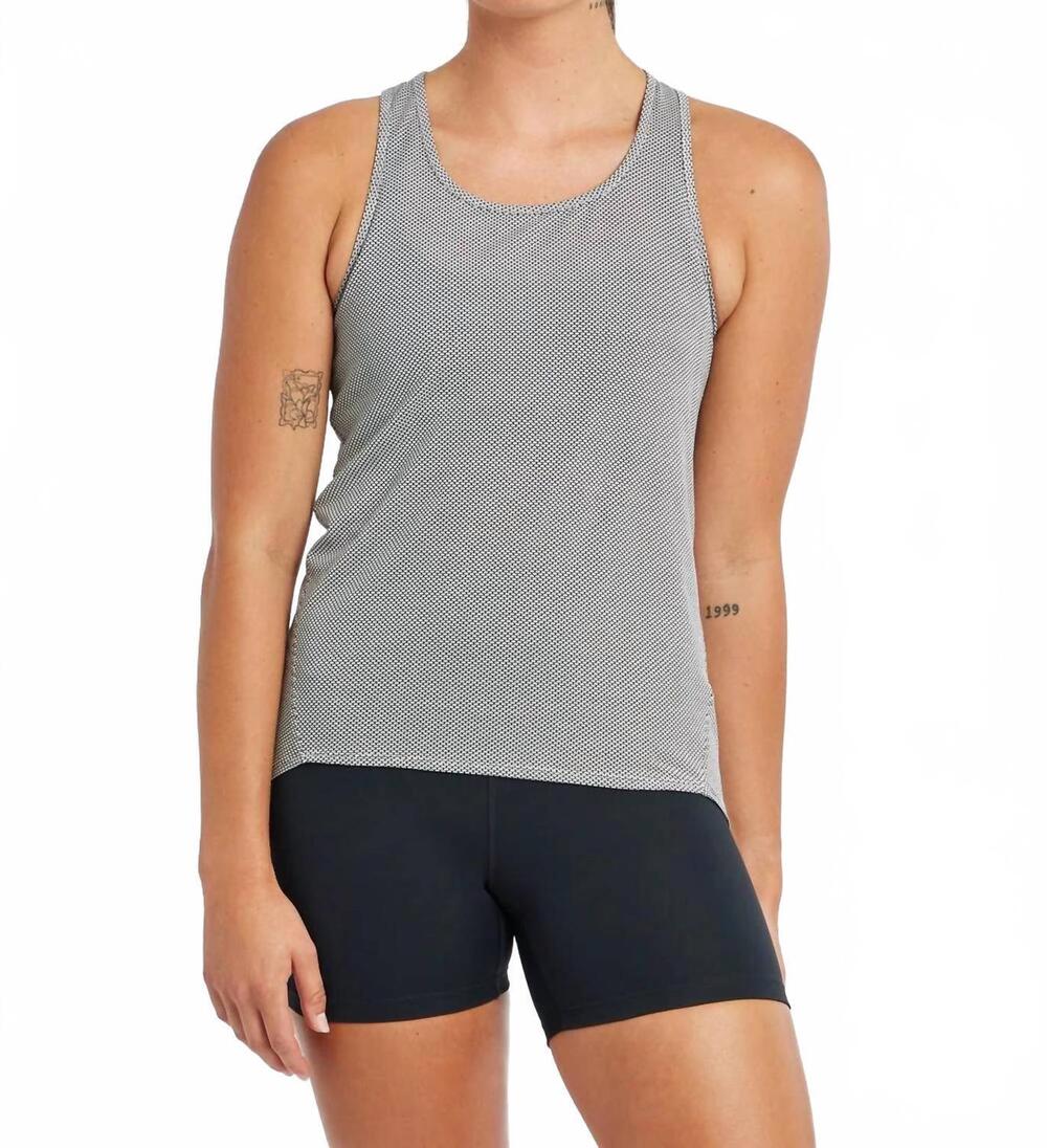 NEW OISELLE flyout racerback tank in black/white